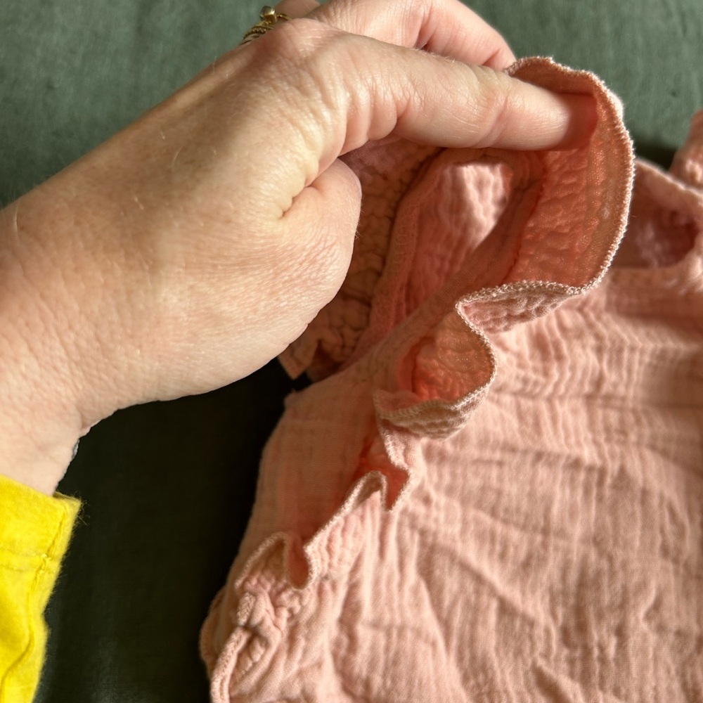 Tiny Threads Pink Ruffled Kids Top - Picture 3 of 5